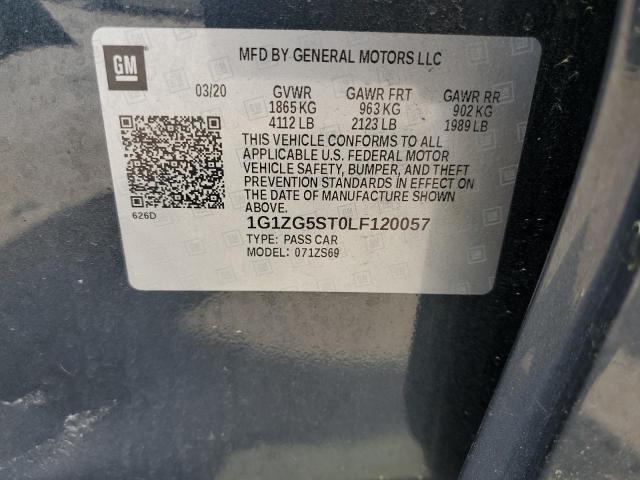 1G1ZG5ST0LF120057 - 2020 CHEVROLET MALIBU RS 灰色 照片 12