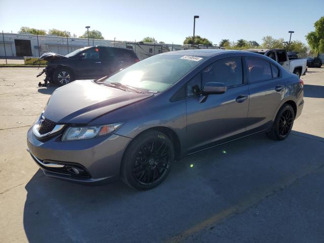 2HGFB2F98FH518479 - 2015 HONDA CIVIC EXL GRAY photo 1