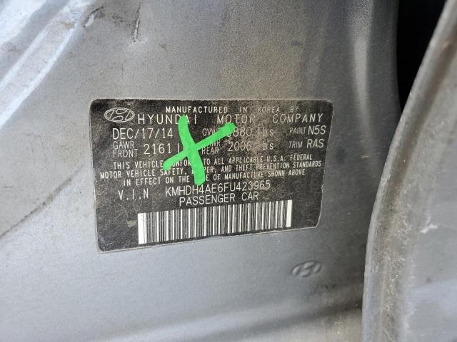 KMHDH4AE6FU423965 - 2015 HYUNDAI ELANTRA SE GRAY photo 13