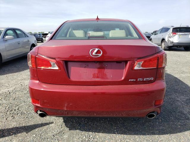 JTHCF5C20B5049970 - 2011 LEXUS IS 250 MAROON photo 6