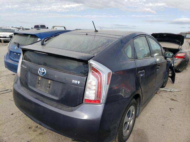 JTDKN3DU9F2000648 - 2015 TOYOTA PRIUS GRAY photo 3