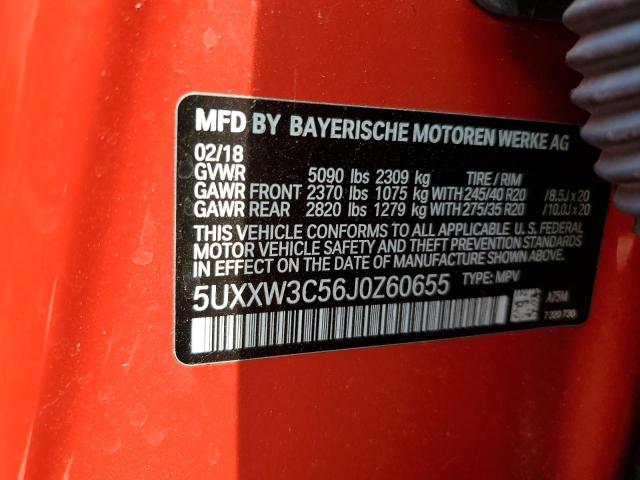 5UXXW3C56J0Z60655 - 2018 BMW X4 XDRIVE28I RED photo 12