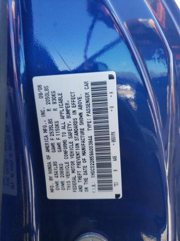 1HGCS22859A003944 - 2009 HONDA ACCORD EXL BLUE photo 12