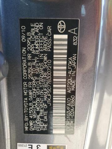 JTKJF5C77B3007210 - 2011 TOYOTA SCION TC 灰色 照片 12