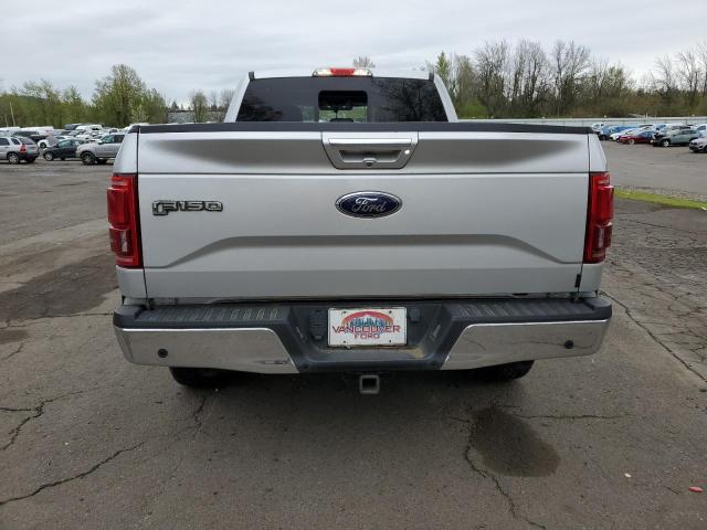 1FTFW1EG2FKD69198 - 2015 FORD F150 SUPERCREW SILVER photo 6