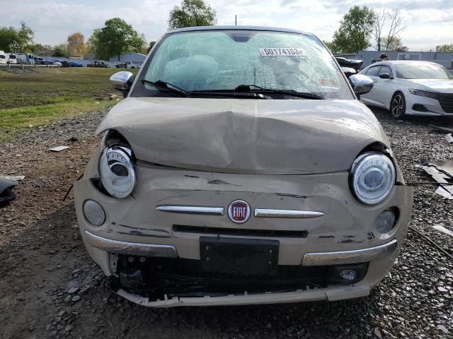 3C3CFFCR9CT352479 - 2012 FIAT 500 LOUNGE CREAM photo 5