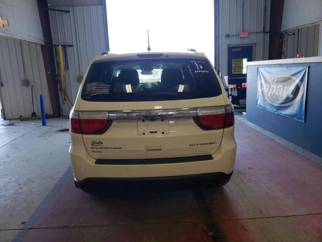 1C4RDJEG4CC100760 - 2012 DODGE DURANGO CITADEL WHITE photo 6