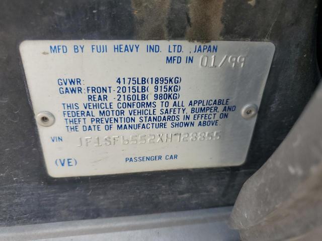 JF1SF6552XH728855 - 1999 SUBARU FORESTER S შავი ფოტო 13