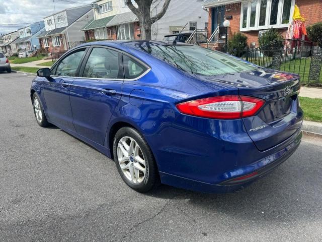 3FA6P0H78ER165329 - 2014 FORD FUSION SE BLUE photo 3