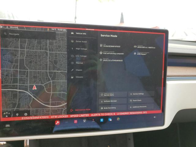 5YJSA1E58NF470513 - 2022 TESLA MODEL S Qara foto 9