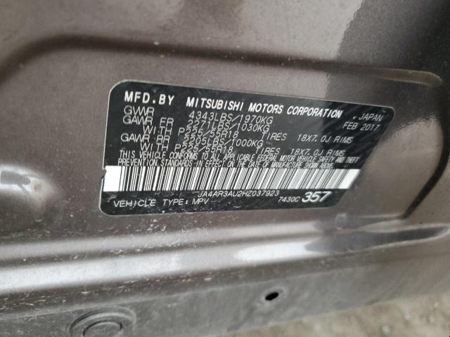 JA4AR3AU2HZ037923 - 2017 MITSUBISHI OUTLANDER ES ნაცრისფერი ფოტო 14