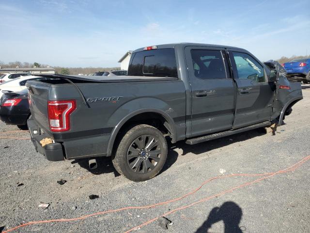 1FTEW1EG4GFC16828 - 2016 FORD F150 SUPERCREW GRAY photo 3