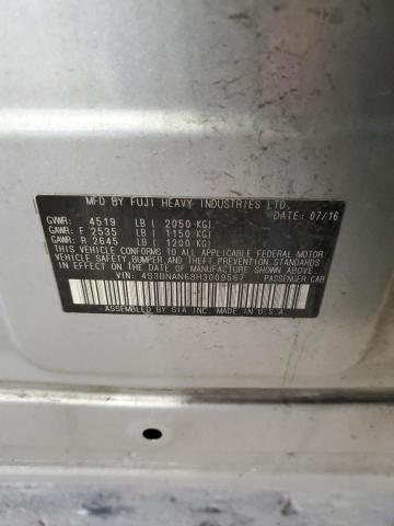 4S3BNAN68H3009567 - 2017 SUBARU LEGACY 2.5I LIMITED SILVER photo 12