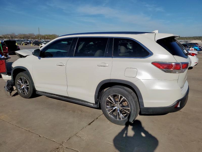 5TDKKRFH9GS504137 - 2016 TOYOTA HIGHLANDER XLE 白色 照片 2