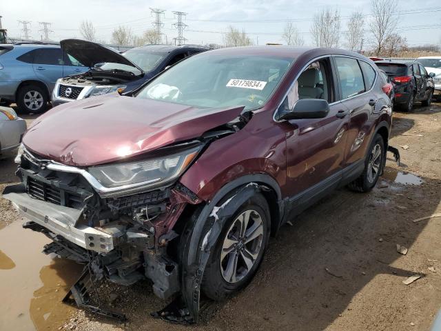 5J6RW6H36HL001214 - 2017 HONDA CR-V LX BURGUNDY photo 1