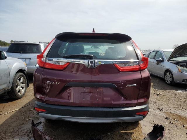 5J6RW6H36HL001214 - 2017 HONDA CR-V LX BURGUNDY photo 6