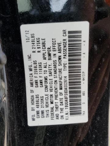 19UUA8F58DA002614 - 2013 ACURA TL TECH BLACK photo 12