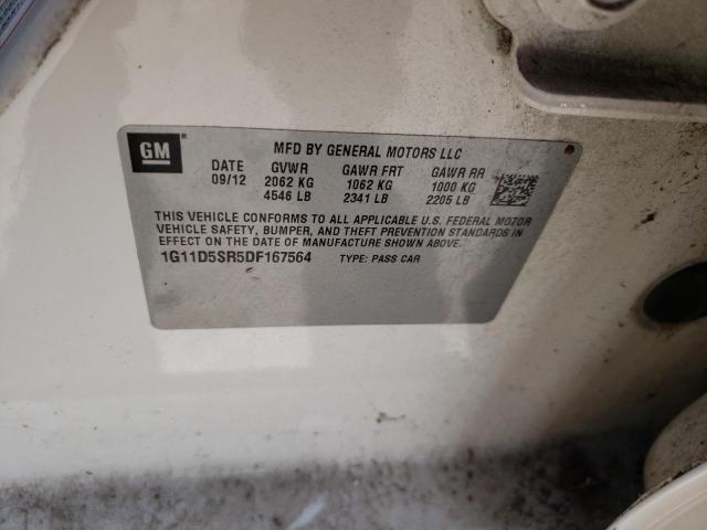 1G11D5SR5DF167564 - 2013 CHEVROLET MALIBU 1LT 白色 照片 12