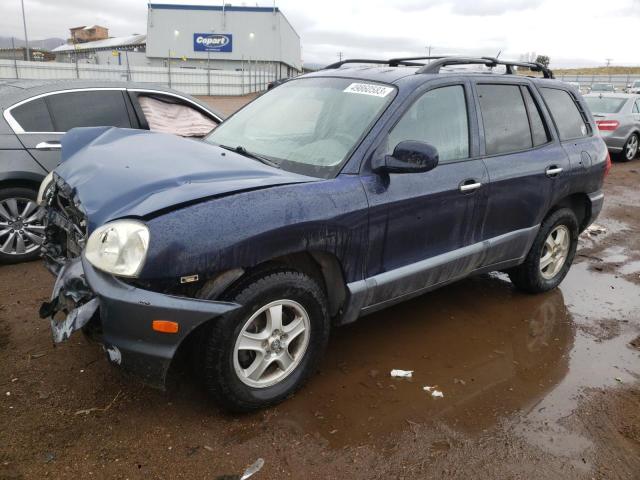 KM8SC73E34U826478 - 2004 HYUNDAI SANTA FE GLS BLUE photo 1