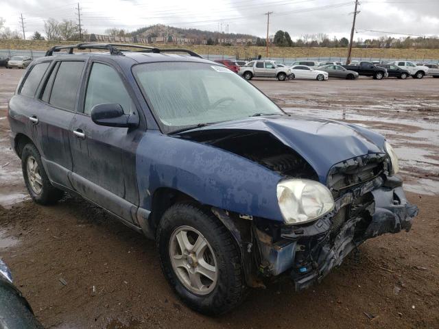 KM8SC73E34U826478 - 2004 HYUNDAI SANTA FE GLS BLUE photo 4