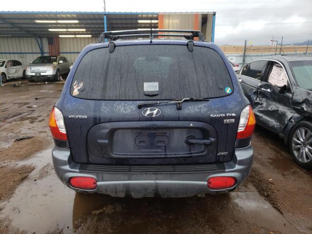 KM8SC73E34U826478 - 2004 HYUNDAI SANTA FE GLS BLUE photo 6