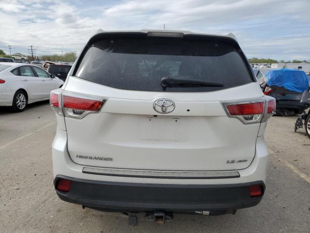 5TDBKRFH2FS152856 - 2015 TOYOTA HIGHLANDER LE WHITE photo 6