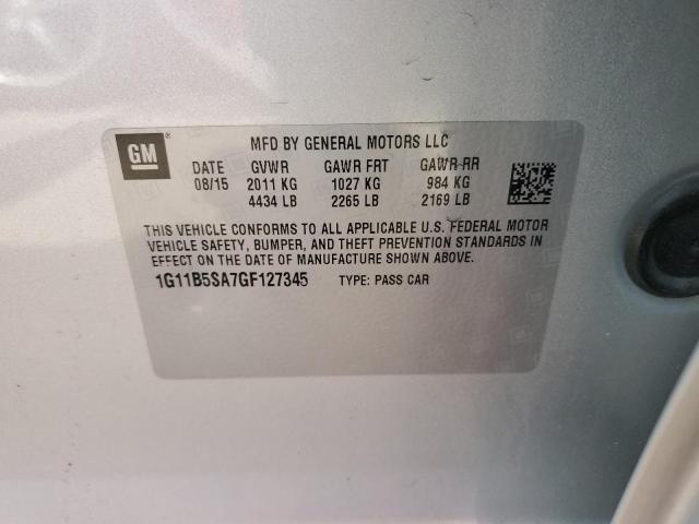 1G11B5SA7GF127345 - 2016 CHEVROLET MALIBU LIM LS SILVER photo 12