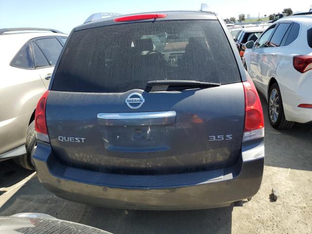 5N1BV28U67N111500 - 2007 NISSAN QUEST S GRAY photo 6