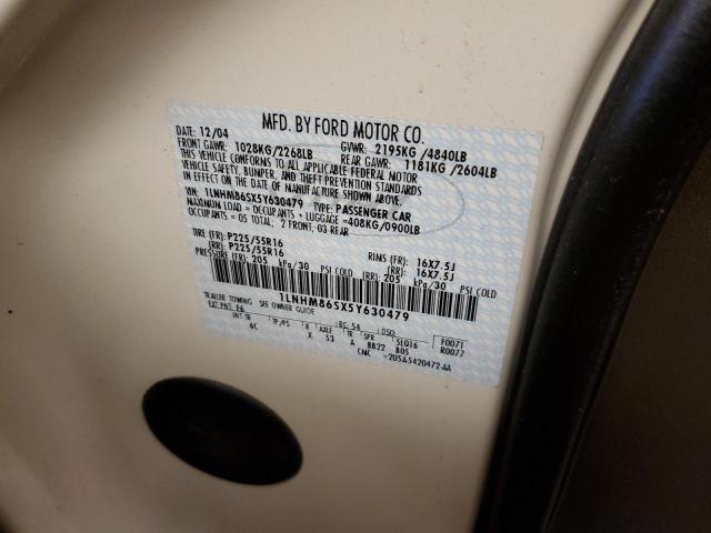 1LNHM86SX5Y630479 - 2005 LINCOLN LS 白色 照片 12