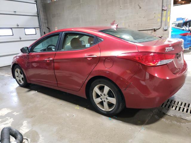 5NPDH4AE3DH379077 - 2013 HYUNDAI ELANTRA GLS RED photo 2