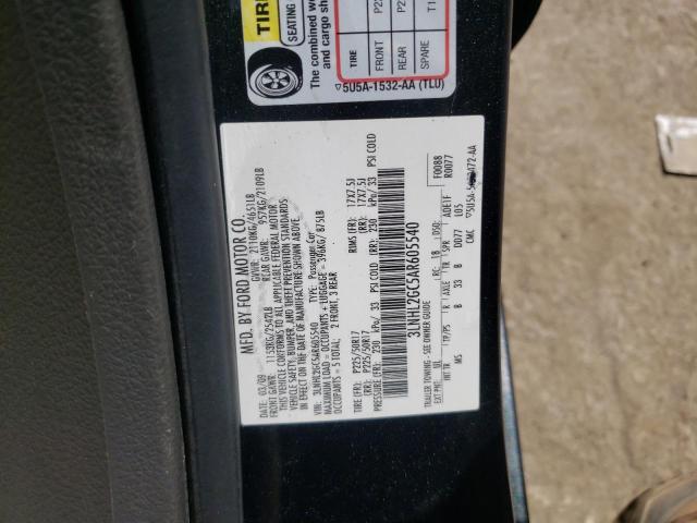 3LNHL2GC5AR605540 - 2010 LINCOLN MKZ BLACK photo 12