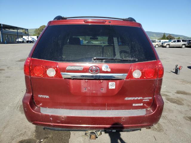 5TDBK22C38S016773 - 2008 TOYOTA SIENNA XLE RED photo 6