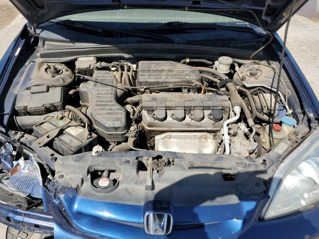 1HGEM22962L053659 - 2002 HONDA CIVIC EX BLUE photo 11