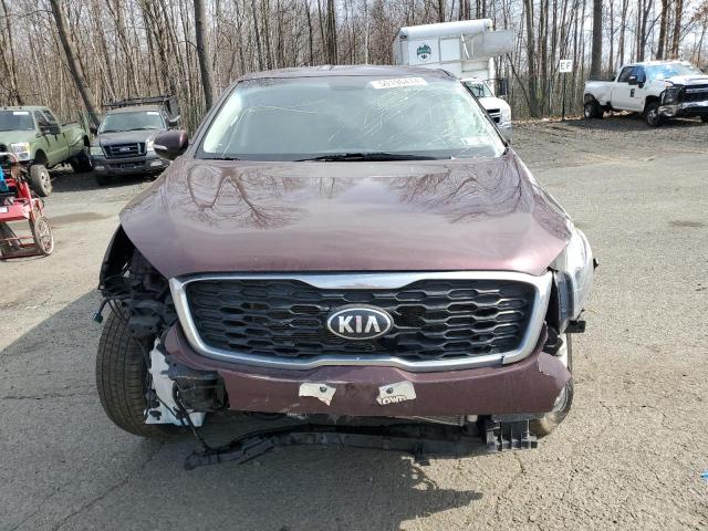 5XYPG4A31KG480640 - 2019 KIA SORENTO L BURGUNDY photo 5