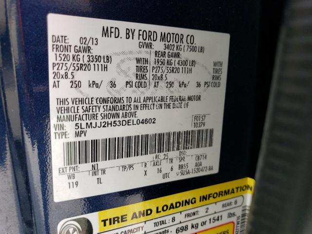 5LMJJ2H53DEL04602 - 2013 LINCOLN NAVIGATOR ლურჯი ფოტო 14