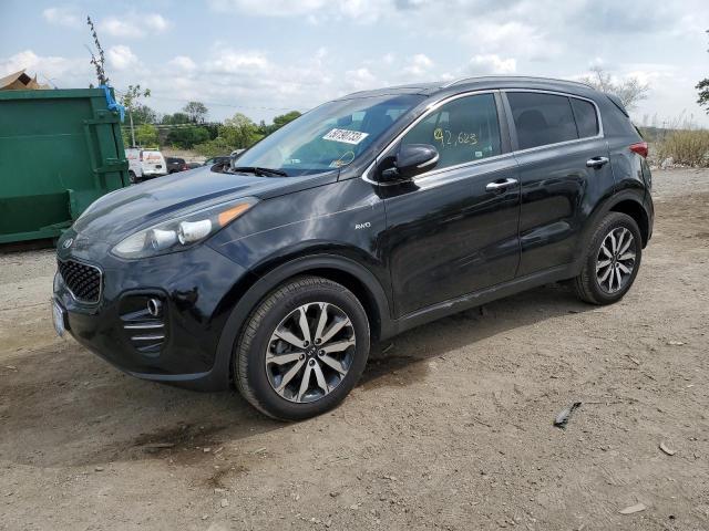 KNDPNCAC6H7081213 - 2017 KIA SPORTAGE EX BLACK photo 1