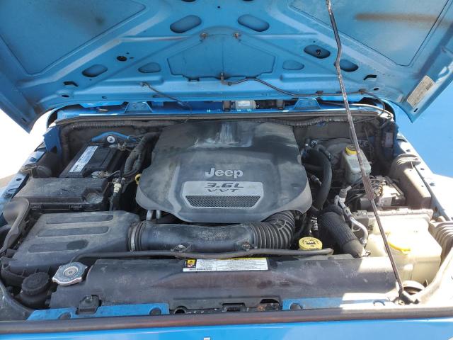 1C4HJWDG6CL141152 - 2012 JEEP WRANGLER SPORT ლურჯი ფოტო 12