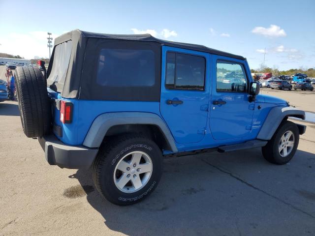 1C4HJWDG6CL141152 - 2012 JEEP WRANGLER SPORT ლურჯი ფოტო 3