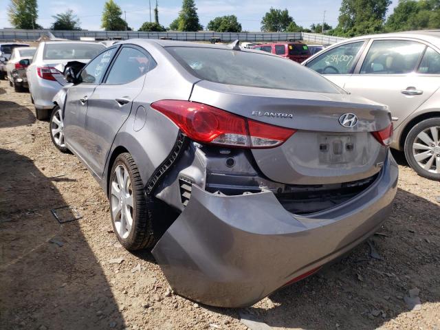 KMHDH4AE2CU455842 - 2012 HYUNDAI ELANTRA GLS SILVER photo 3