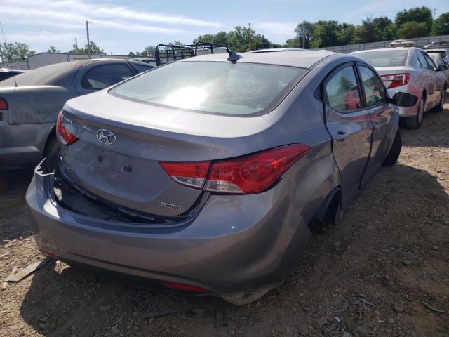 KMHDH4AE2CU455842 - 2012 HYUNDAI ELANTRA GLS SILVER photo 4