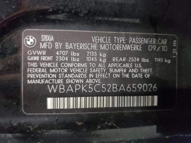 WBAPK5C52BA659026 - 2011 BMW 328 XI SULEV BLACK photo 12