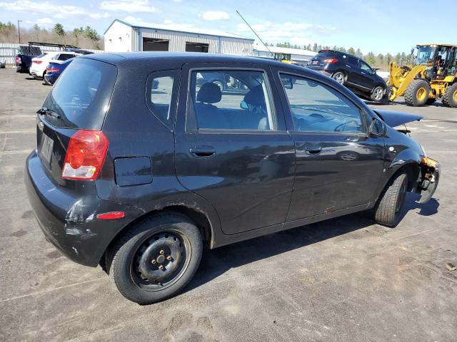 KL1TD66627B747086 - 2007 CHEVROLET AVEO BASE BLACK photo 3
