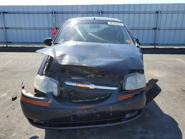 KL1TD66627B747086 - 2007 CHEVROLET AVEO BASE BLACK photo 5