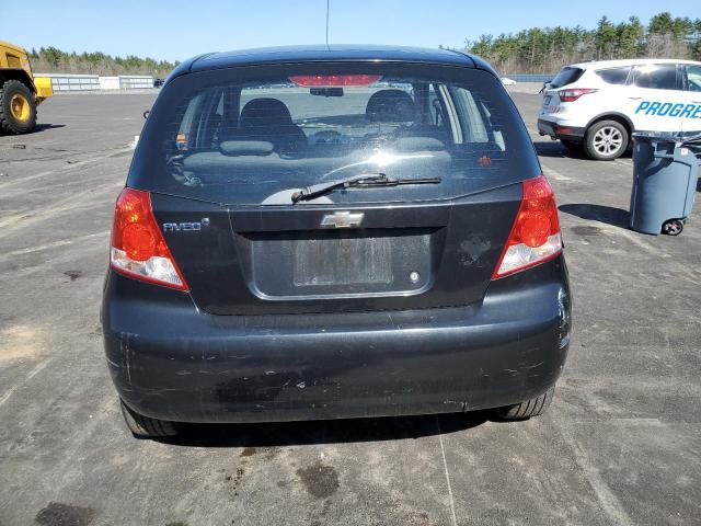 KL1TD66627B747086 - 2007 CHEVROLET AVEO BASE BLACK photo 6