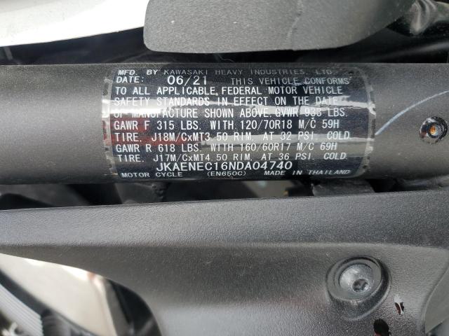 JKAENEC16NDA04740 - 2022 KAWASAKI EN650 C 白色 照片 9