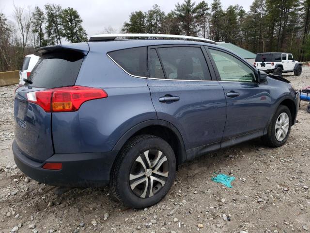 JTMBFREV4DD000985 - 2013 TOYOTA RAV4 LE BLUE photo 3