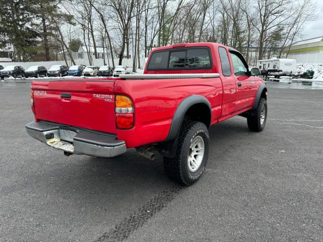 5TEWM72N54Z447641 - 2004 TOYOTA TACOMA XTRACAB RED photo 3