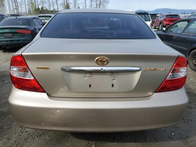 JTDBE32K440255640 - 2004 TOYOTA CAMRY LE GOLD photo 6