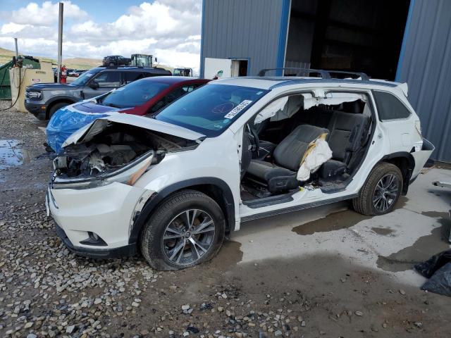 5TDJKRFHXGS254662 - 2016 TOYOTA HIGHLANDER XLE WHITE photo 1