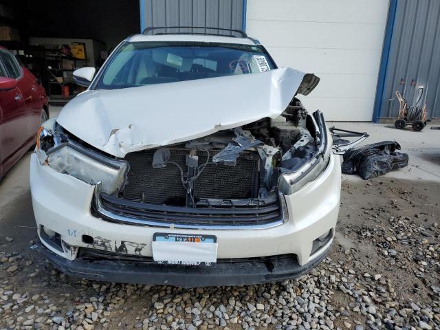 5TDJKRFHXGS254662 - 2016 TOYOTA HIGHLANDER XLE WHITE photo 5